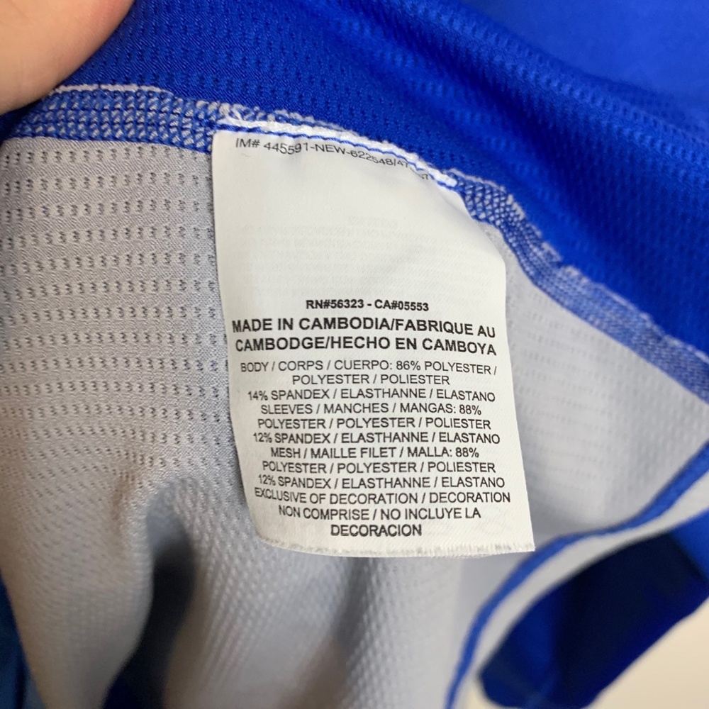 Nike Pro Dri-Fit Blue MLB Fitted Long Sleeve - Picture 5 of 6